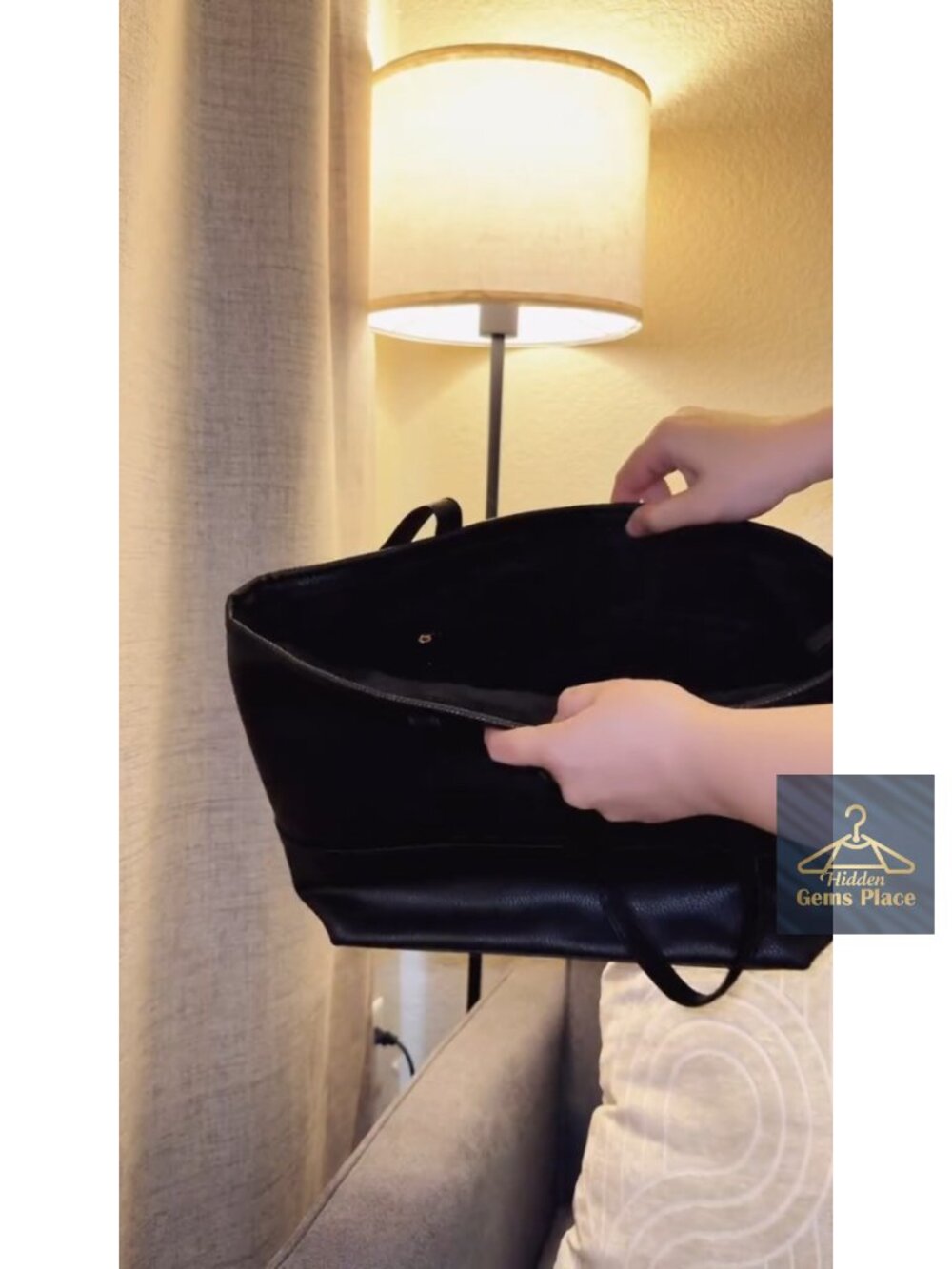 3-piece Vegan Leather Tote Set with Wristlet and Wallet - Picture 6 of 6